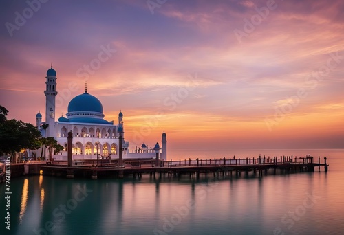 mosque Mosque Malacca 2017Numbers sunrise Muslim praying Strait moth Ramadan increasing Malaysia Amazing blue this hour month Malacca