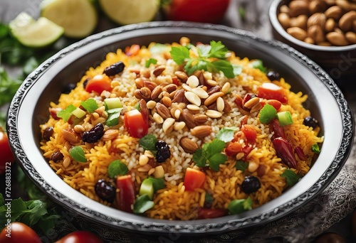 nuts food rice Ramadan Vegetarian Kabsa vegetables