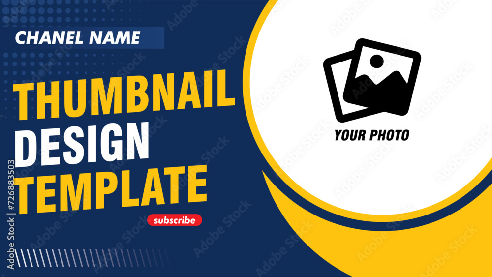 Fototapeta premium Simple editable thumbnail designs are perfect for sport content
