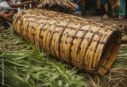 casing lemang malaysia bamboo known melaka june 2022 food local photo