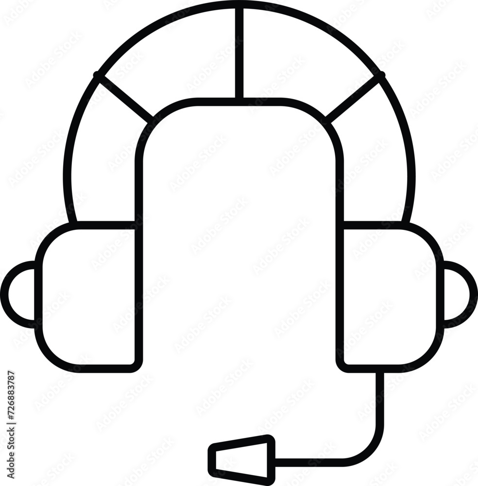 Rounded filled Editable stroke headphone Icon Rounded filled Editable stroke headphone Icon