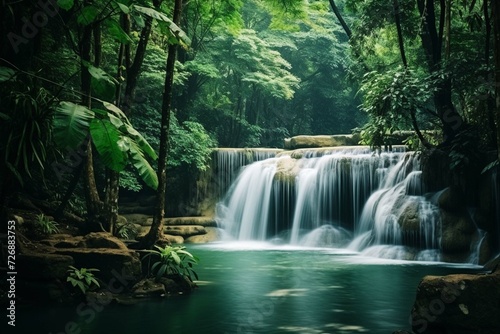 waterfall in kanchanaburi country