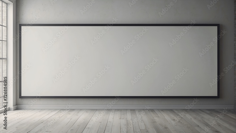 Craft a minimalist and simple white banner with a blank space for a real photo Craft a minimalist and simple white banner with a blank space for a real photo