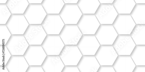 White Hexagonal Background. Luxury White Pattern. Vector Illustration. 3D Futuristic abstract honeycomb mosaic white background. geometric mesh cell texture. modern futuristic wallpaper.