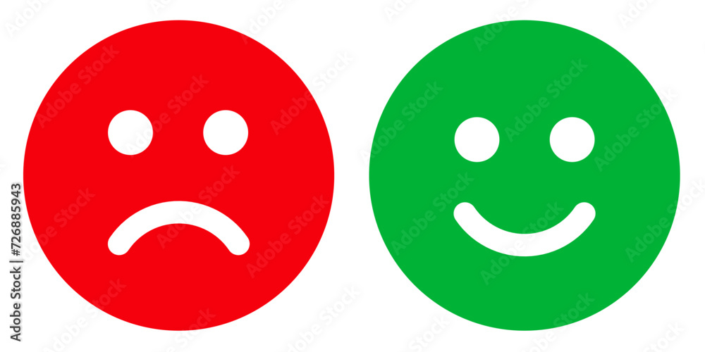 vector of likes and dislikes icons, happy and sad face icons vector of likes and dislikes icons, happy and sad face icons