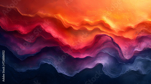 Abstract Painting of a Colorful Wave