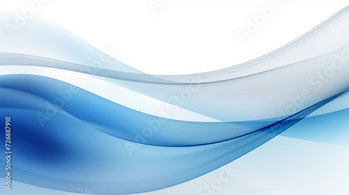 Blue Wave Abstract: Vector Illustration of Liquid Motion and Light in Oceanic Art