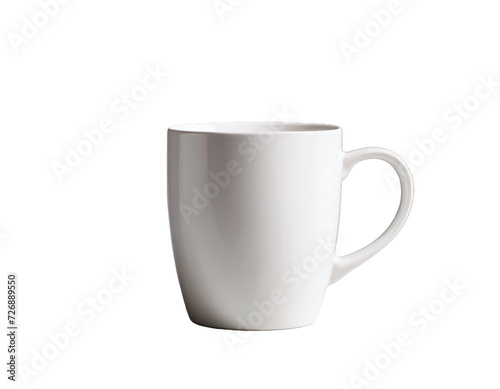 White coffee mug isolated transparent background