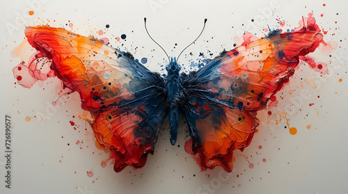 Exploded butterfly photo