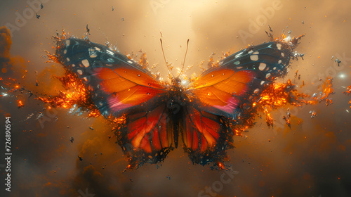 Exploded butterfly