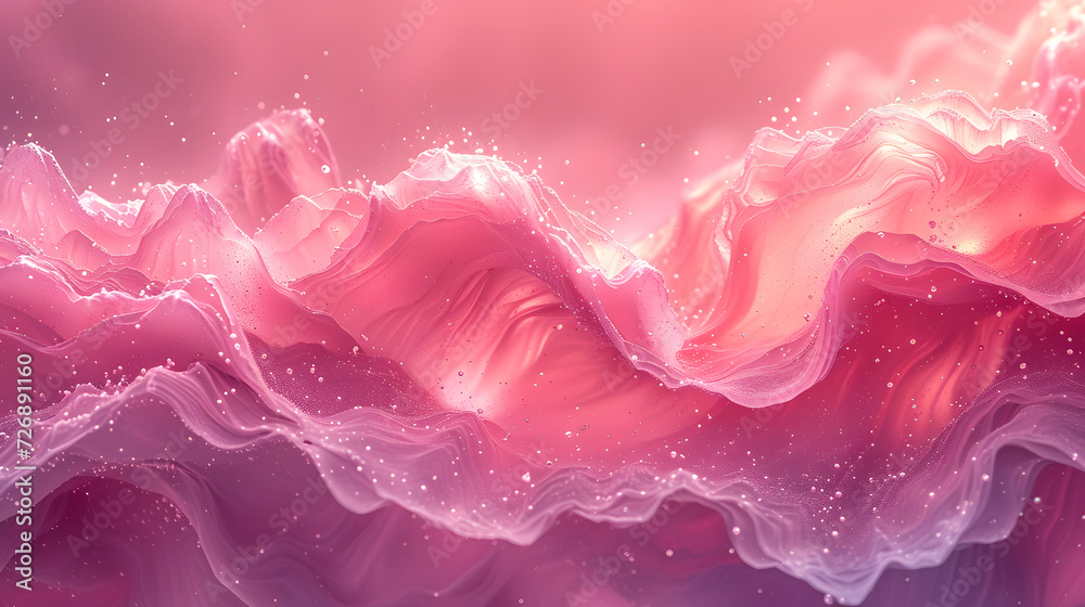 Pink and Purple Waves on Pink Background Pink and Purple Waves on Pink Background