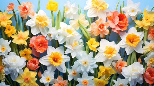 Seamless flower background  colorful flower background