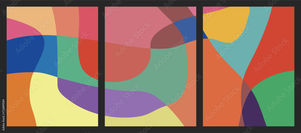 Colorful abstract geometric abstract poster background