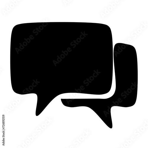 chat communication vector icon - simple round curve