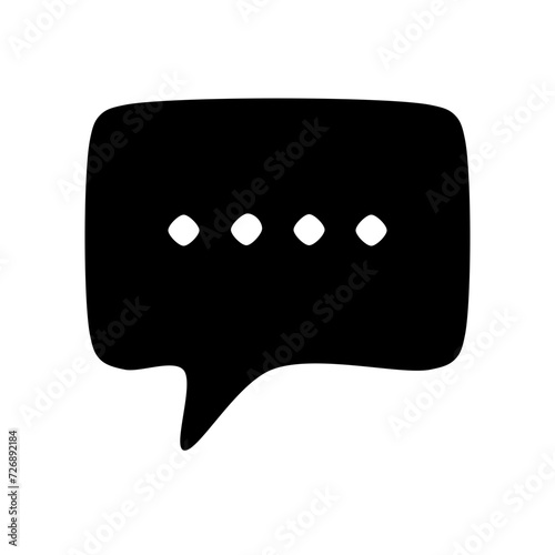 chat box vector icon - simple round curve