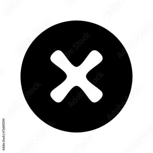 cancel button vector icon - simple round curve