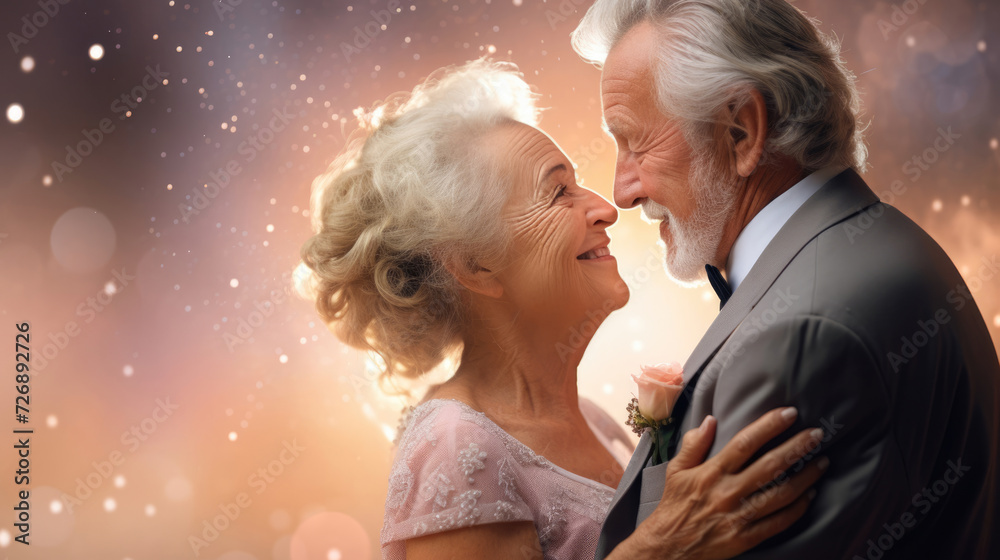 Grandpa and grandma, the stars of their wedding day. Grandpa and grandma, the stars of their wedding day.