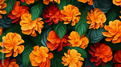 Colorful floral seamless pattern