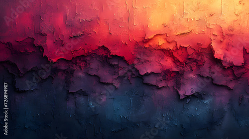 Abstract Painting of Red and Blue Colors