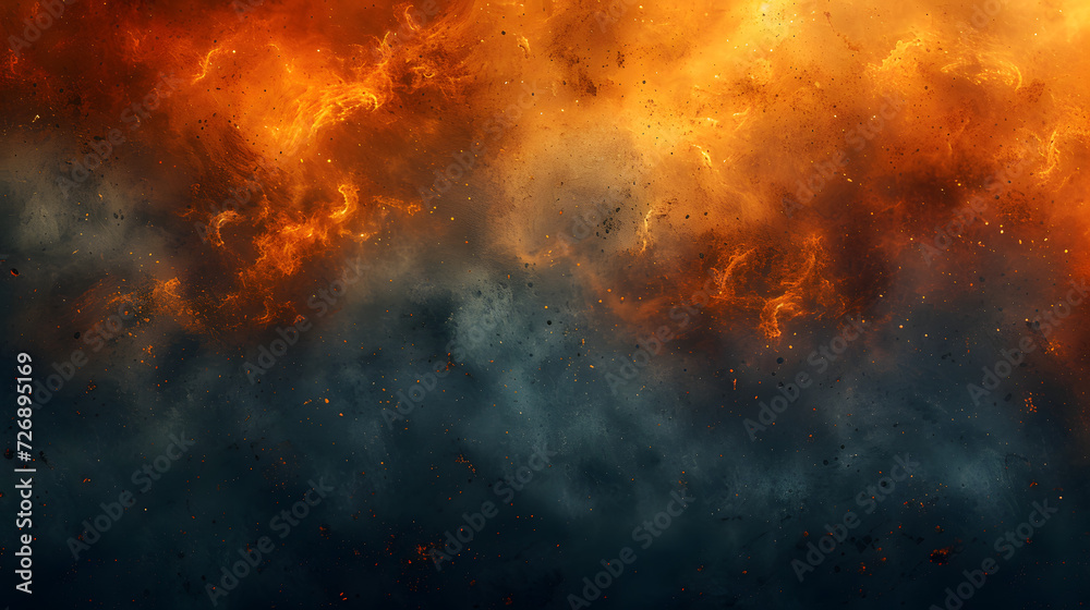 Majestic Orange and Black Cloud in the Sky