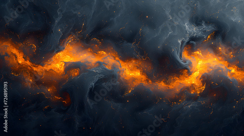 Black Background With Orange and Yellow Flames © Daniel