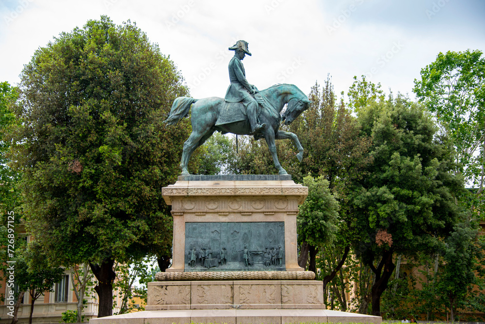 Equestrian statue of King Albert of Cala in the Quirinal Garden - Rome - Italy