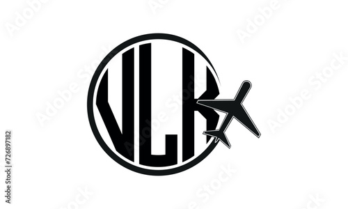 VLK three initial letter circle tour & travel agency logo design vector template. hajj Umrah agency, abstract, wordmark, business, monogram, minimalist, brand, company, flat, tourism agency, tourist