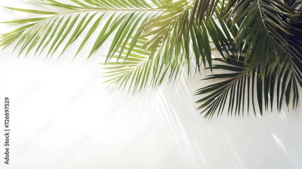 Light and shadow of leaves, palm leaves on a white background. Abstract tropical leaf silhouette, natural pattern for wallpaper, spring, summer texture Light and shadow of leaves, palm leaves on a white background. Abstract tropical leaf silhouette, natural pattern for wallpaper, spring, summer texture