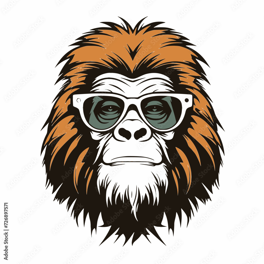 Cool Gorilla Wearing Glasses With Generative AI Cool Gorilla Wearing Glasses With Generative AI