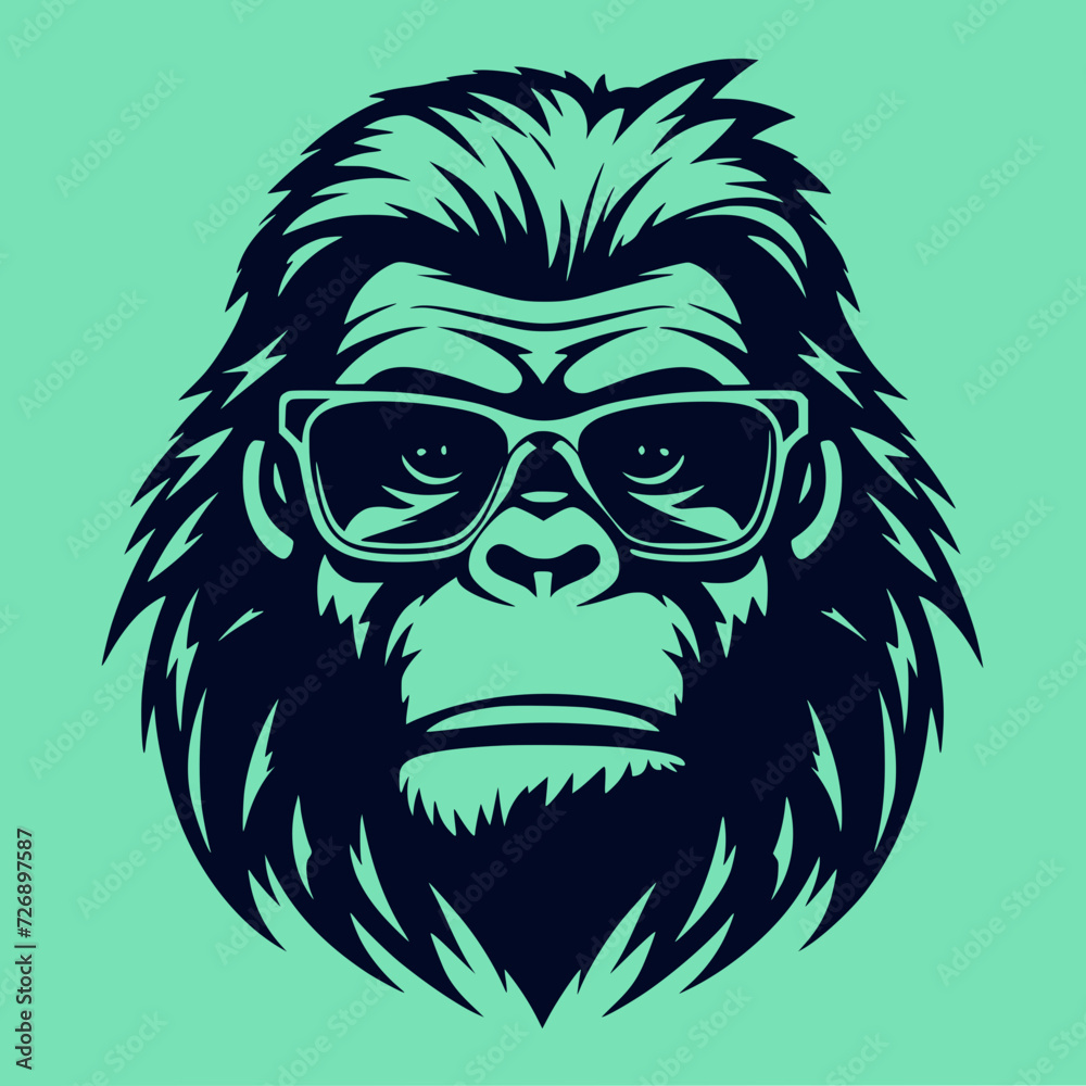 Cool Gorilla Wearing Glasses With Generative AI
