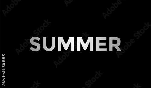 Summer Text Logo Template Design Gradient