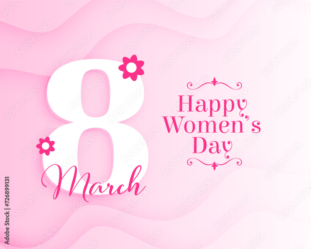8th march international womens day wishes background design