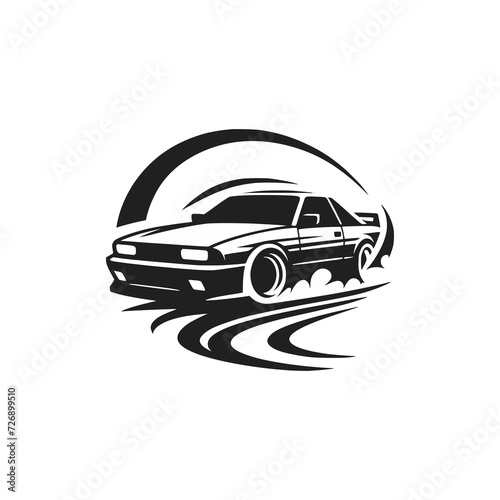 car drift logo vector illustration template design