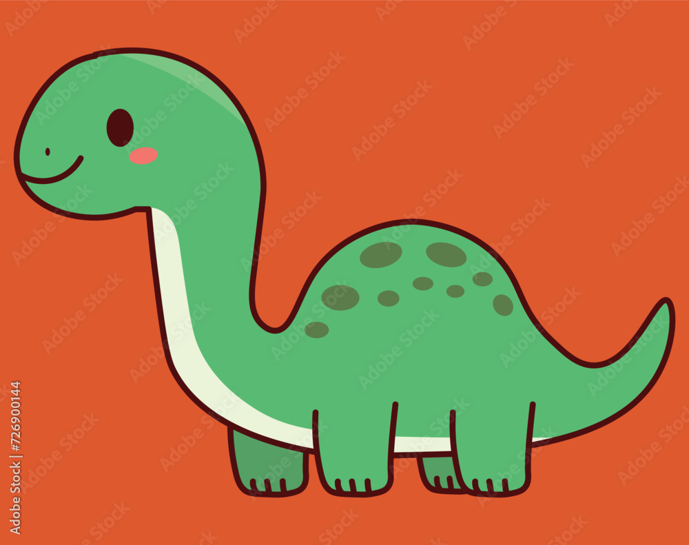 Fototapeta premium Cute dinosaur illustration, pattern, vector, for backgrounds, children's fabric textures