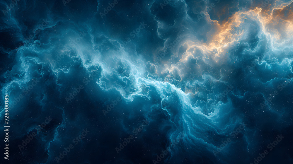 Blue and Yellow Cloud Filled With Light Blue and Yellow Cloud Filled With Light
