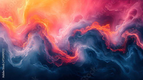 Abstract Painting of Colorful Clouds