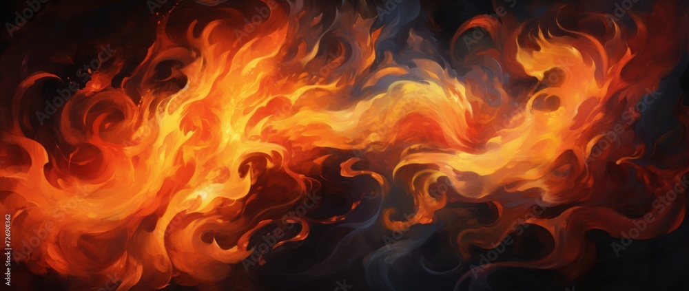 fire flames on a black background