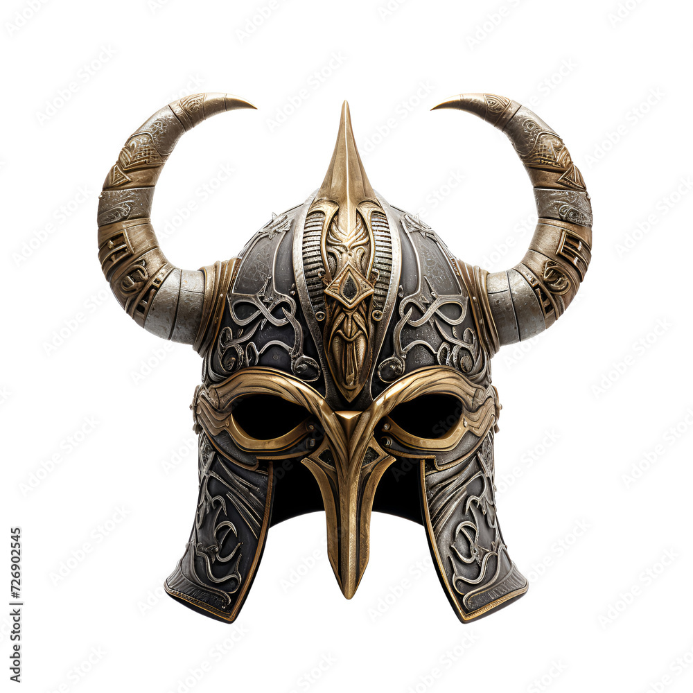 Artistic Style Viking Warrior Helmet Ancient War Helmet No Background Stock Illustration Adobe