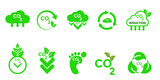 Co2 Related icon collection green colour, eco and environment symbol