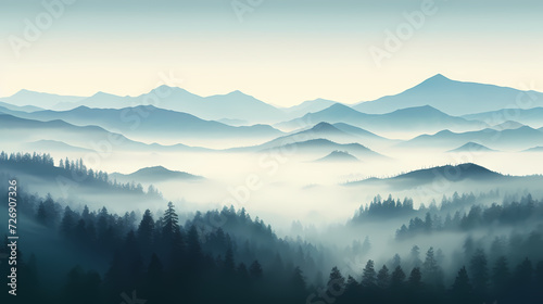 Stunning mountains  panoramic peaks PPT background