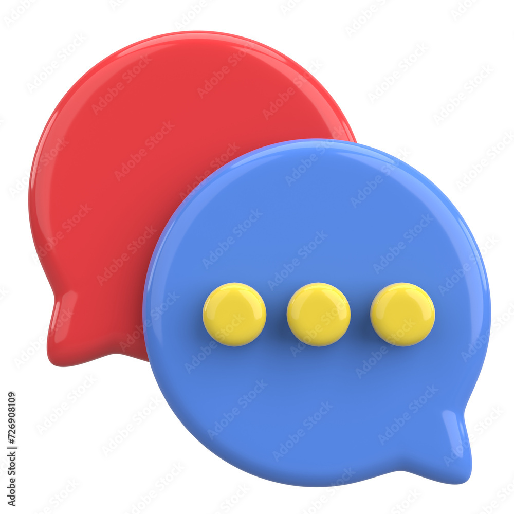 Live chat icon. Chat icon. 3D illustration. Live chat icon. Chat icon. 3D illustration.