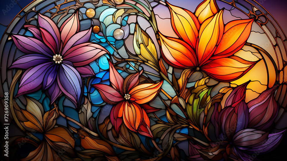 Naklejka premium A_symmetrical_geometric_design_reminiscent