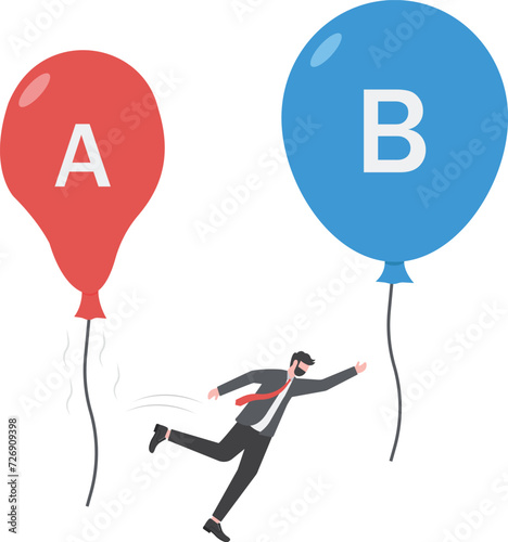 Plan A move to B. Alternative or Business Strategic Plan. Changing business strategies for survival.

