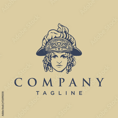 Royal queen logo design illustration. Silhouette of a royal queen's crown, beauty model of a fairy ancestral female princess. Heraldic icon symbol simple elegant glamor modern gradient luxury classy.