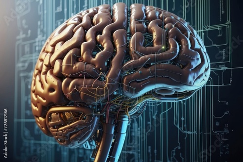 Human brain art with technology