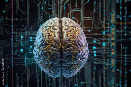 Human brain art with technology