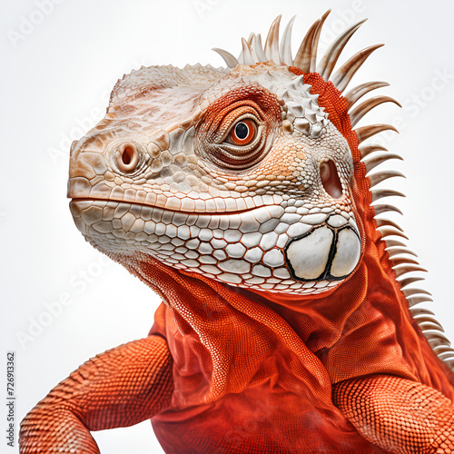 iguana on a white background