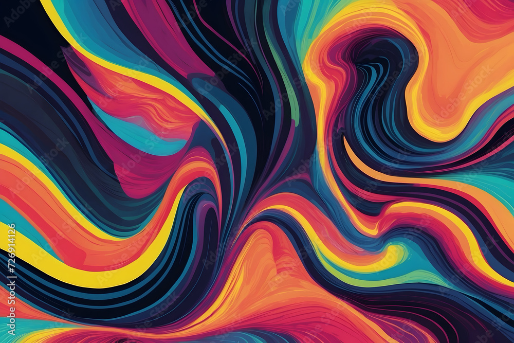 A 3D neon lights abstract A 3D neon lights abstract