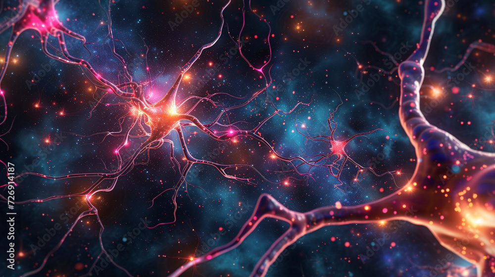 Neuronal Connections Explore the Intricacies of Artificial Intelligence in this Neural Network Background with Vibrant Neuron-Like Nodes. Neuronal Connections Explore the Intricacies of Artificial Intelligence in this Neural Network Background with Vibrant Neuron-Like Nodes.
