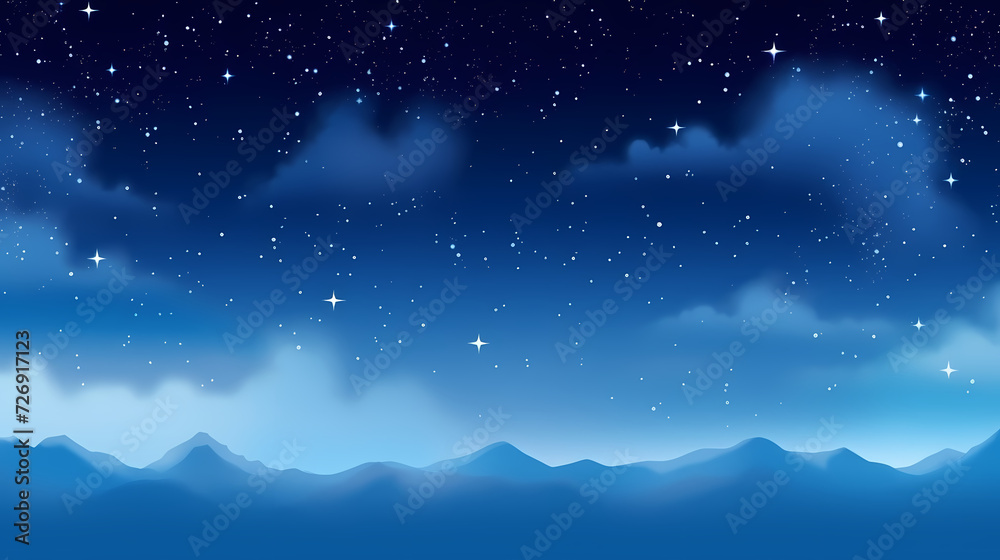 Sparkling starry night sky background